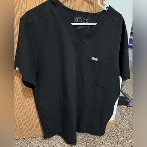 Men’s FIGS Chisec Black scrub top